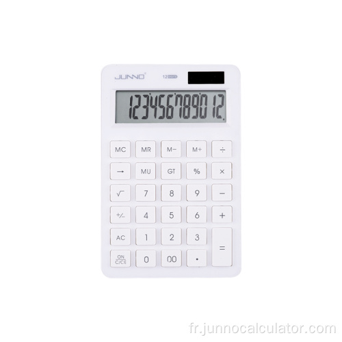 calculatrice blanche Calculateur électronique électrique à 12 chiffres pour l&#39;élève